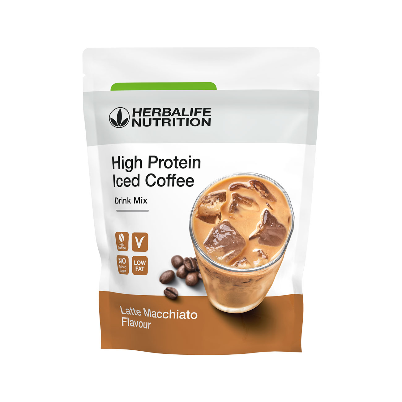 High Protein Iceed Coffee Produkt proteinowy o smaku Latte Macchiato product shot