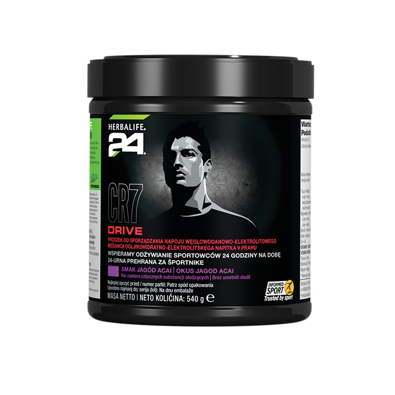 CR7 Drive Napój węglowodanowo-elektrolitowy o smaku jagód Acai 540g product shot